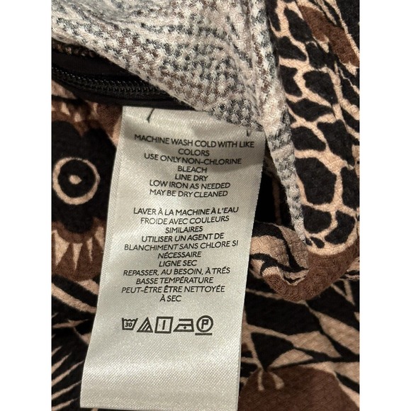 ANTHROPOLOGIE DRAPEY WIDE FLARE MOD TROPICAL PRINT WOVEN PANTS BROWN 8 Lainey - Picture 8 of 9